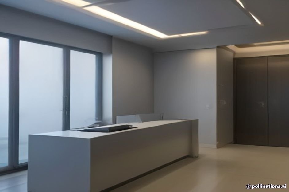 A clean, modern high-end Korean dermatology clinic interior with state-of-the-art aesthetic laser devices and medical consultation area, bri